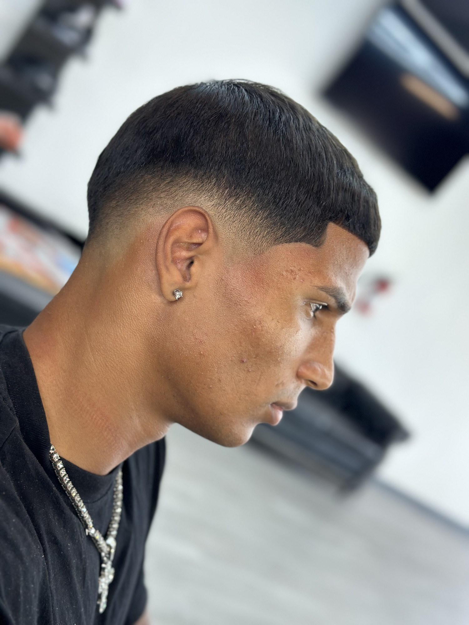 Low Taper Crop haircut by Jhoel at God Level Barbershop