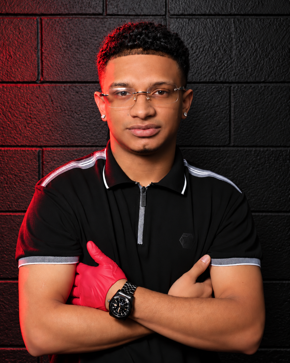 Portrait of Frank at God Level Barbershop